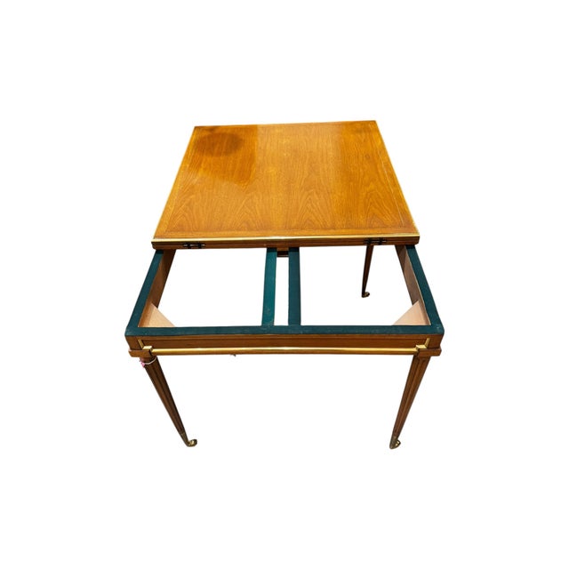 Wood 1970s Folding Game Table For Sale - Image 7 of 8