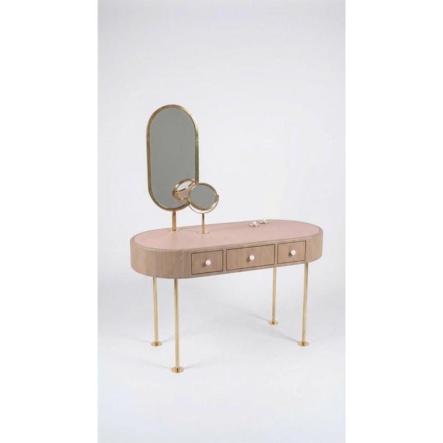Poetry Dressing Table in European Oak and Italian Leather by Auste Ost For Sale - Image 10 of 15
