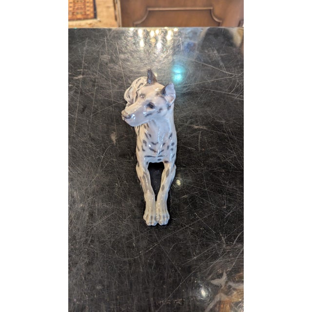 1980s Great Dane Royal Copenhagen Porcelain Figurine, #1679, White With Grey Spots For Sale - Image 4 of 5