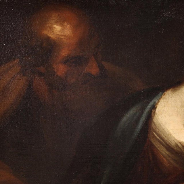 Italian Artist, Holy Family, 1660, Oil on Canvas For Sale - Image 7 of 16