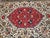 Vintage Qum Area Rug, Hand-Knotted Wool & Silk, Floral Medallion Pattern, 5x7, Ivory & Red For Sale - Image 16 of 18