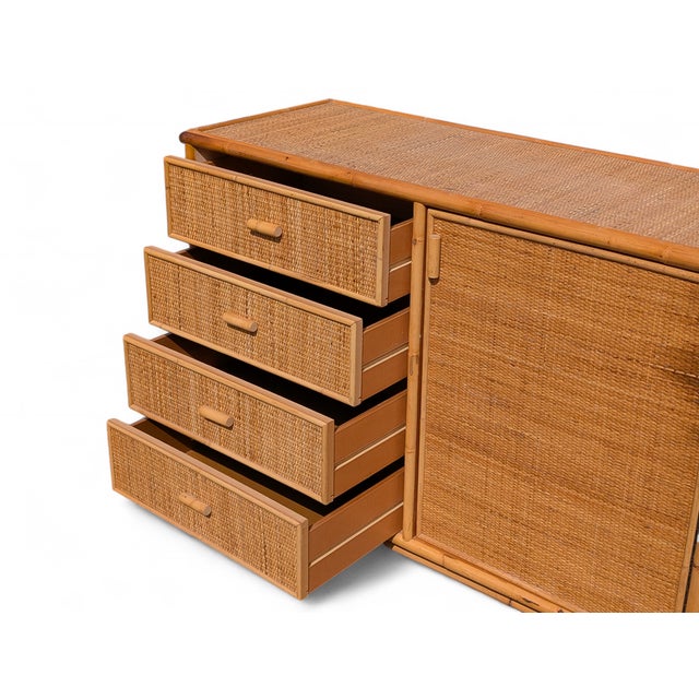 Vintage Wicker Sideboard, 1970s For Sale - Image 5 of 7