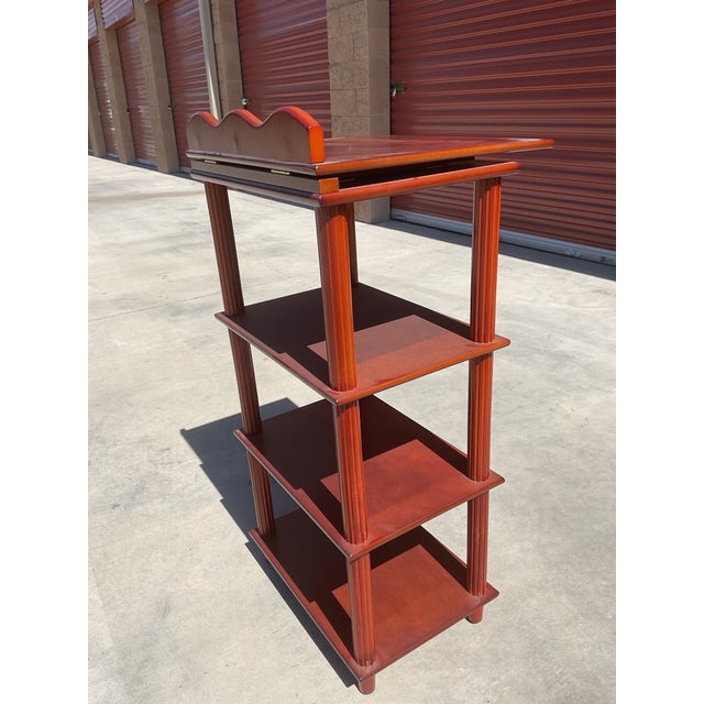 1990s Traditional Mahogany Adjustable Lectern With Shelving For Sale - Image 12 of 12