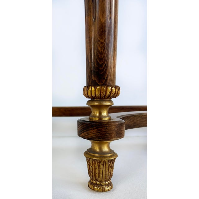 1970s Louis XVI Marble Top Console Table, Gilt Bronze, Porcelain Hand-Painted Plaques For Sale - Image 11 of 14