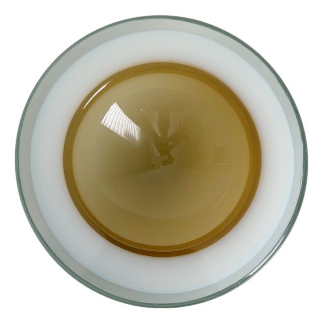 Seguso Vetri Murano Sommerso Glass Bowl, 1960s Italy, Attributed For Sale