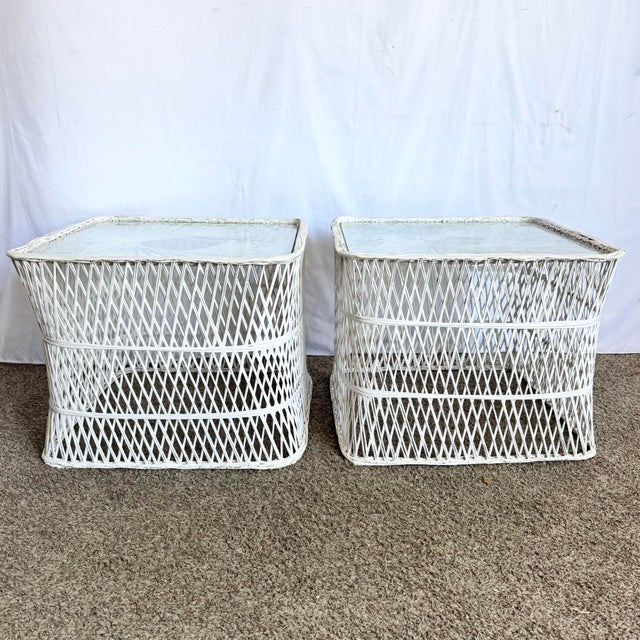 Mid-Century Modern Mid Century Modern Spun Fiberglass Side Tables - A Pair For Sale - Image 3 of 10