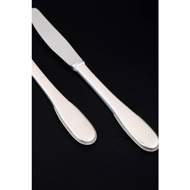 Dinner Knives in Sterling Silver and Stainless Steel by Evald Nielsen, 1930s, Set of 2 For Sale - Image 3 of 6