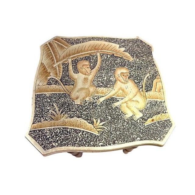 Vintage Faux Bamboo Monkey Nesting Tables – Set of Three For Sale - Image 9 of 9