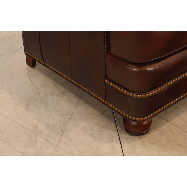 Red Hancock & Moore Traditional Leather Loveseat For Sale - Image 8 of 18