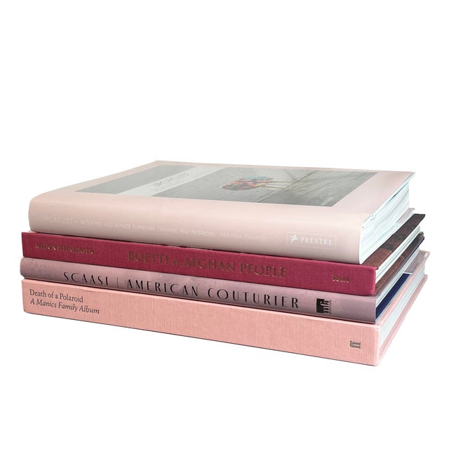 Modern Decorative Books - Blush Arts Coffee Table Stack - 4 Pink Books For Sale - Image 3 of 3