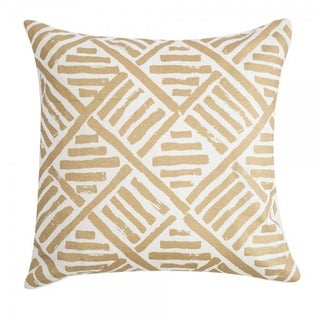 Gold Brush Stroke Pillow For Sale