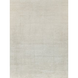 Exquisite Rugs Pearl Handmade Bamboo Silk & Cotton Light Beige Rug-9'X12' For Sale