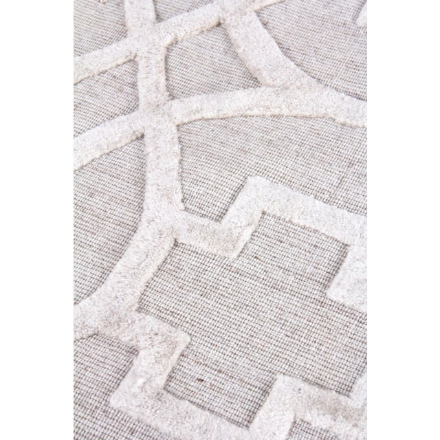 Modern Exquisite Rugs Wellington Hand Loom Wool Beige - 10'x14' For Sale - Image 3 of 9