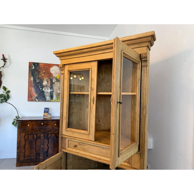 Corner Cabinet in Natural Wood For Sale - Image 4 of 12