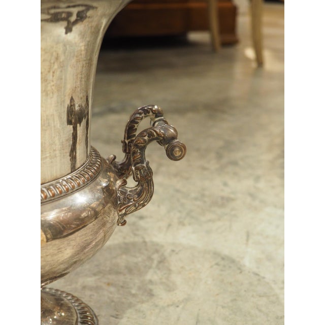French Pair of Antique French Silver Plated Champagne Buckets, Paris, 19th Century For Sale - Image 3 of 12
