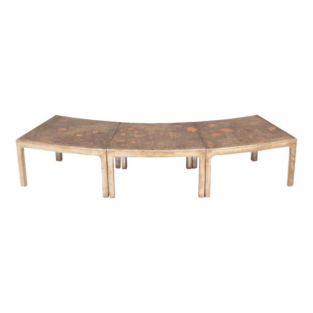 Handcrafted and Painted Max Kuehne Coffee Tables - Set of 3 For Sale