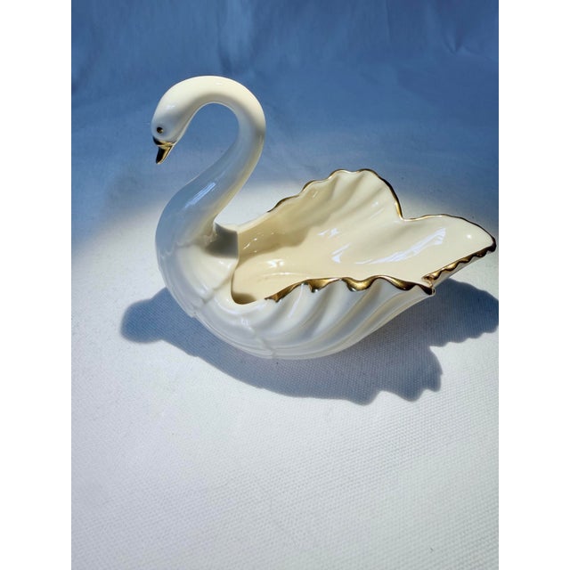 Lenox Late 20th Century Lenox Porcelain Swan Salt Cellar/Cake Topper For Sale - Image 4 of 6