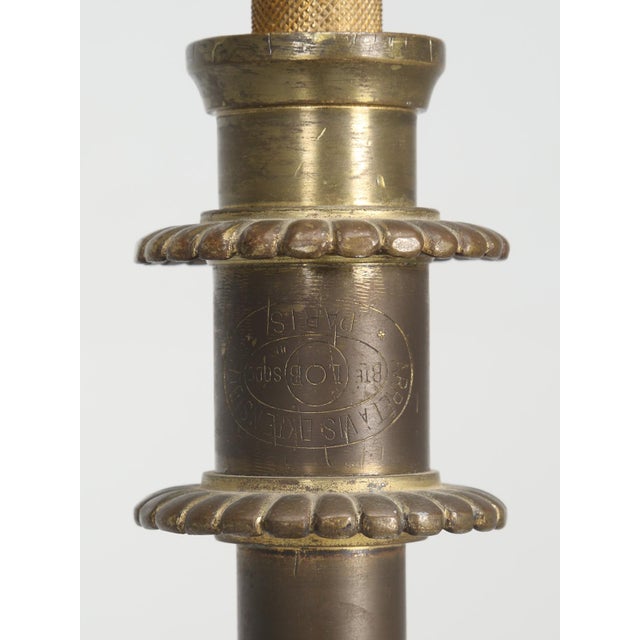 French Vintage French Brass and Onyx Floor Lamp, Circa 1930s For Sale - Image 3 of 12