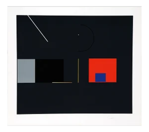 1970s Geometric Serigraph I by Robert Einbeck