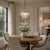Mid-Century Modern Chandelier 3-Tier Clear Art Glass Pendant Light in Antique Bronze For Sale In Houston - Image 6 of 8