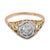 Art Deco 1930s Art Deco Diamond 14k Yellow Gold Two Tone Engagement Ring, Size 4.75 For Sale - Image 3 of 6