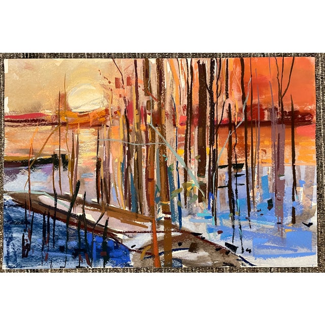 Coastal Susan Flora Glendenning Marsh Pastel For Sale - Image 3 of 3