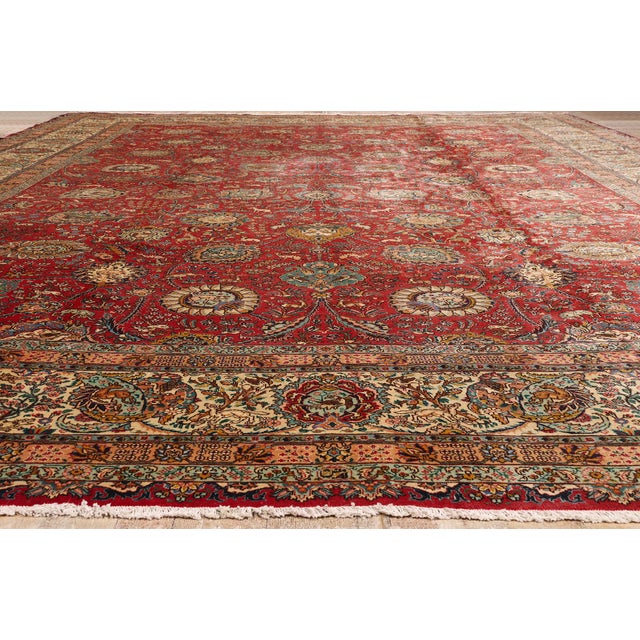 Antique Persian Tabriz Rug, 14'11 X 19'03 For Sale - Image 9 of 10