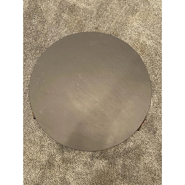 Black 1960s Paul Evans Slate & Sculpted Metal Table For Sale - Image 8 of 13