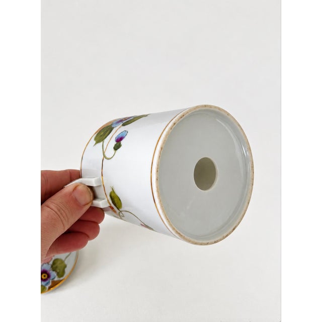 1920s Handpainted Floral Lidded Vase With Handles For Sale - Image 14 of 14