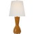 Traditional Thomas O'Brien by Visual Comfort Signature Jess 29" Table Lamp in Crackled Sienna with Linen Shade For Sale - Image 3 of 3