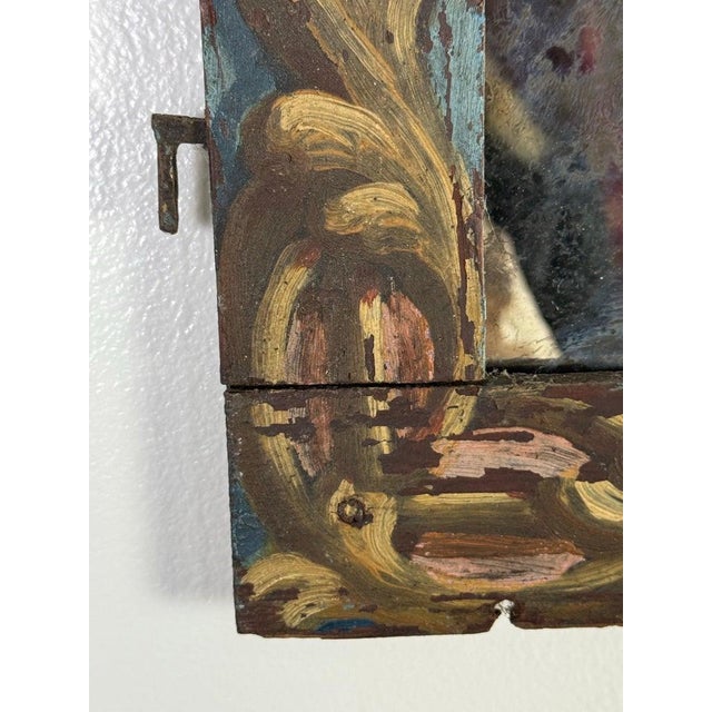 19th C. Italian Painted Mirror For Sale - Image 4 of 11