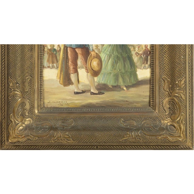 Jose Almonte, Figurative Composition, Oil Painting on Wood For Sale - Image 6 of 8
