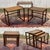 Set of 3 English teak nesting tables from the 1970s - L=57cm, D=38cm, H=50cm.