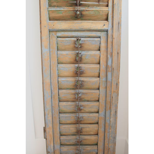 Rustic European 19th Century French Rustic Shutter Panel For Sale - Image 3 of 4
