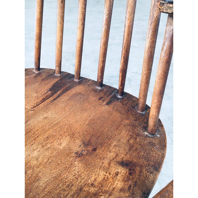 Oak Spindle Back Chairs, 1940s, Set of 4 For Sale - Image 12 of 18