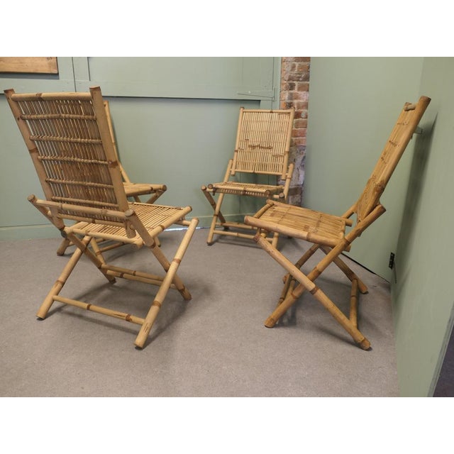Bamboo Planation Chairs, 1960, Set of 4 For Sale - Image 6 of 8