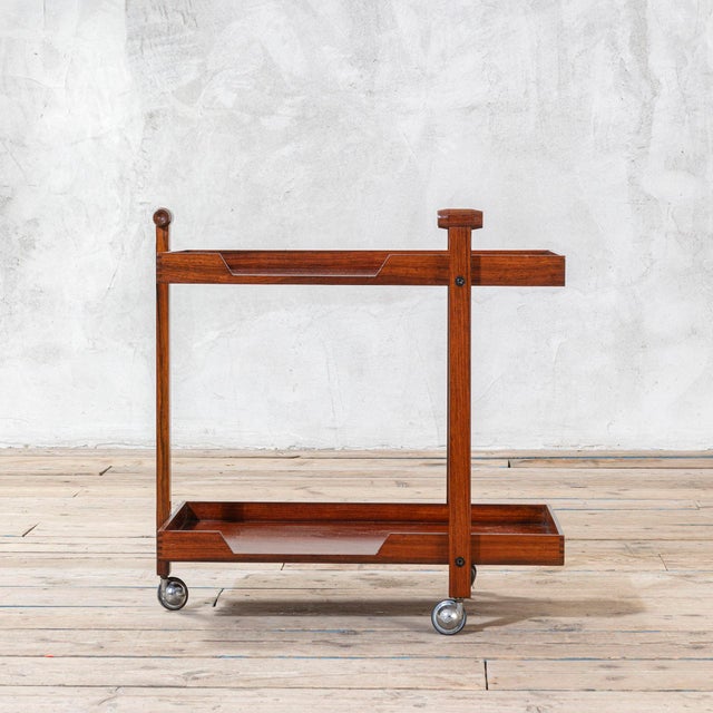 Wooden CR-20 Serving Cart by Franco Albini for Poggi, 1950s For Sale - Image 6 of 7