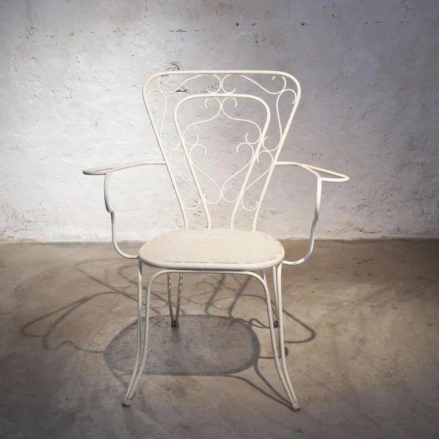 1950s Wrought Iron Garden Chairs, 1950s, Set of 4 For Sale - Image 5 of 6