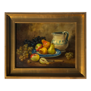 Early 20th Century Still Life Oil Painting. Signed.