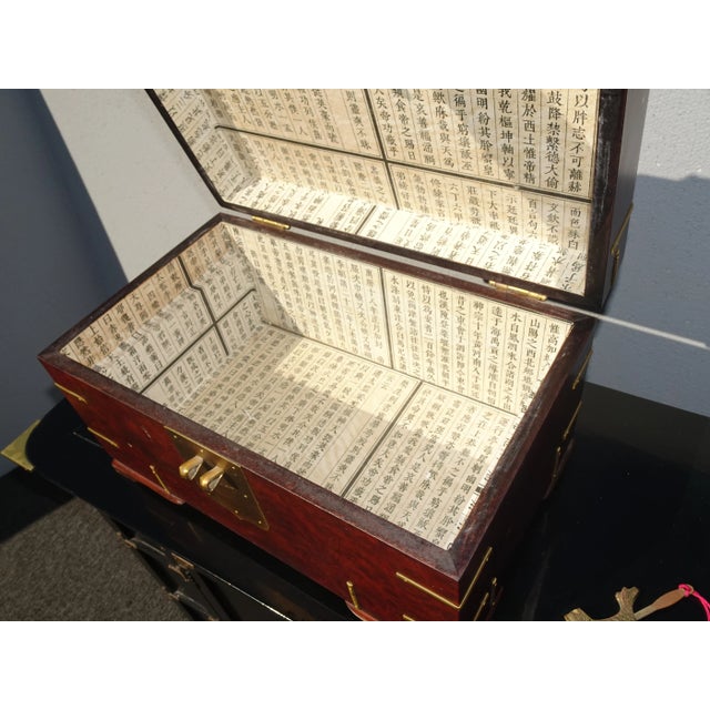 Wood Set of Three Vintage Oriental Asian Jewelry Storage Boxes French Country For Sale - Image 7 of 13