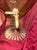 Metal Vintage Empoli Region Tuscany Italy Hand Blown Honey Gold Amber Luxury Beverage Dispenser. For Sale - Image 7 of 12