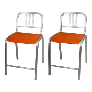 Emeco Bar Stools by Ettore Sottsass - A Pair For Sale
