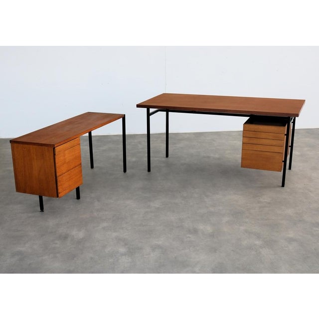 Wood Vintage Teak Executive Desk from Knoll, 1960s For Sale - Image 7 of 12
