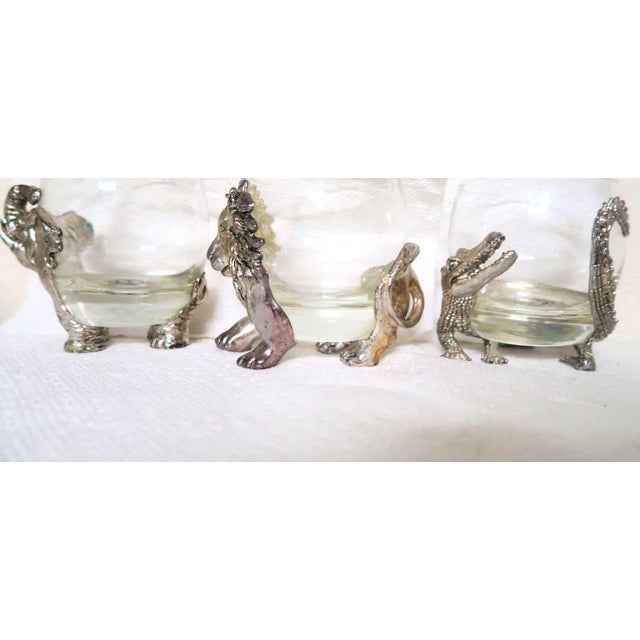Figurative 1990s Arthur Court - Three Rare Discontinued Safari Series With Feet - The Alligator, the Lion, the Elephant - 3 pcs For Sale - Image 3 of 9