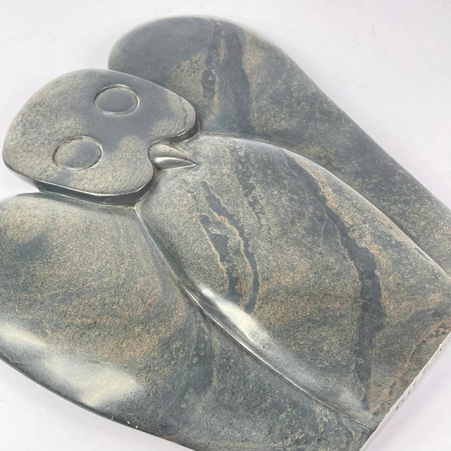 Gift Muza (Zimbabwe, 1966â1996) This charming owl sculpture by Zimbabwean artist Gift Muza beautifully reflects the...