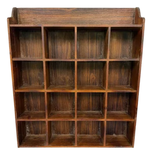 Vintage Wood Cubby Hole Cupboard, Wall Mount or Tabletop