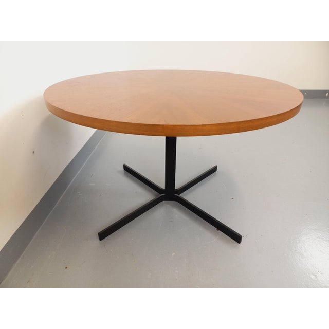 Wood Large Vintage Scandinavian Style Coffee Table in Teak and Black Metal, 1960s For Sale - Image 7 of 18