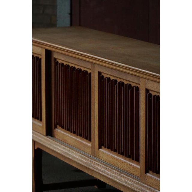 Vintage Low Sideboard in Oak, 1960s For Sale - Image 4 of 18