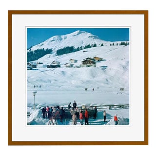 Ice Bar in Lech 1960 by Slim Aarons Brown Framed C Print For Sale