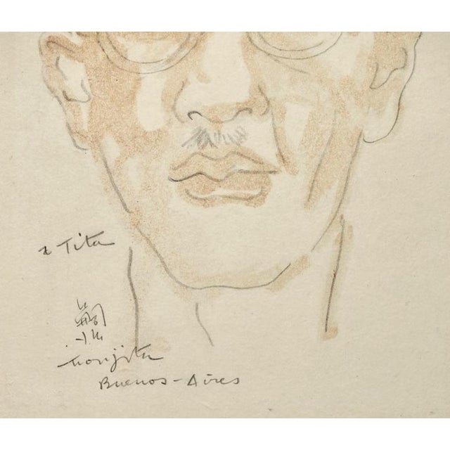 Modern Léonard Tsuguharu Foujita, AFter elf-portrait at Tita, Serigraph For Sale - Image 3 of 4